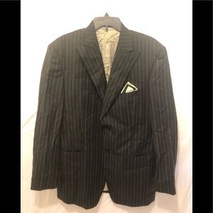 Sean John Black Pinstripe Suit Jacket